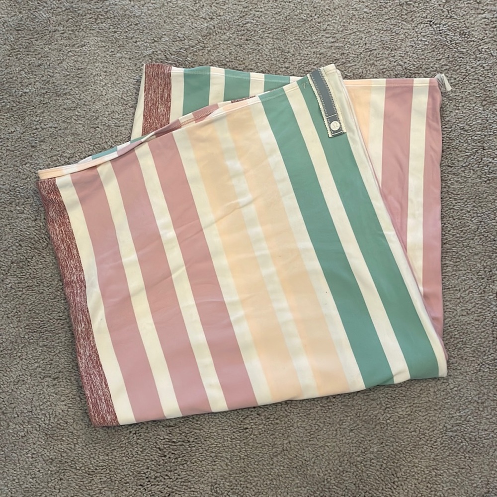 Lululemon striped scarf with snap buttons